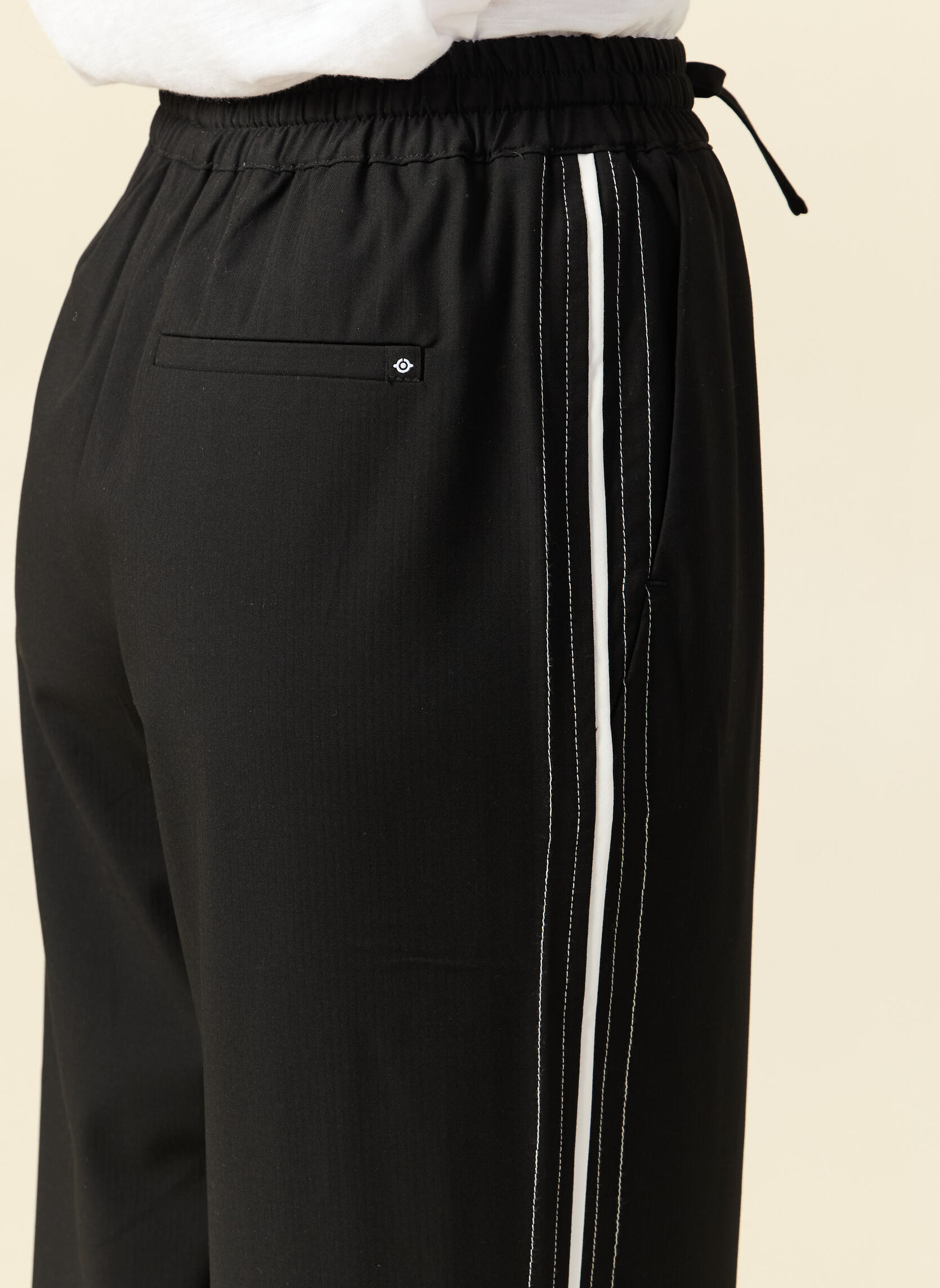 Pantalons droit LARGJOGF femme noir Bonobo Pantalons droit LARGJOGF femme noir Noir