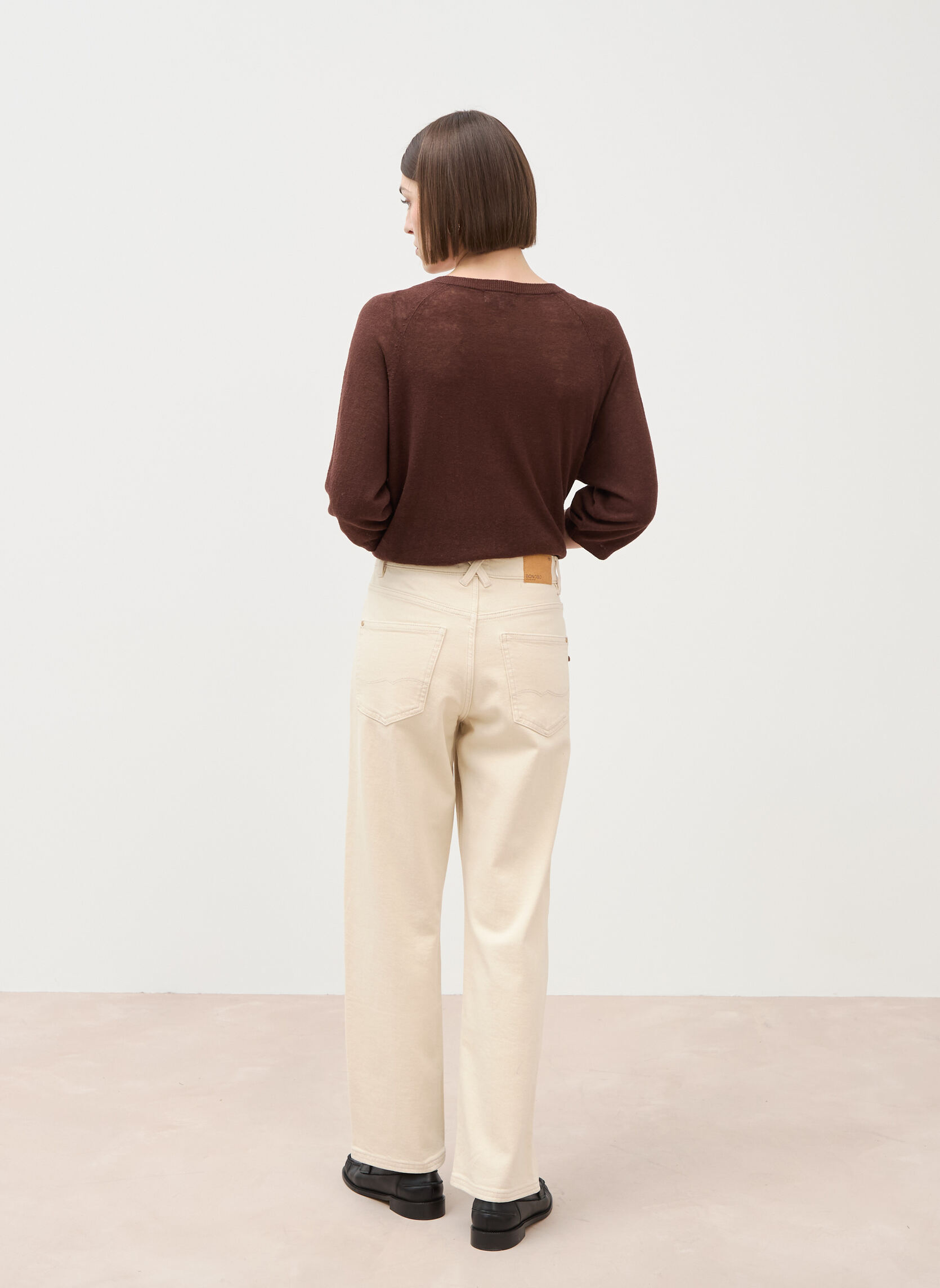 Jeans droit LONDON#ANKLE femme blanc Bonobo Jeans droit LONDON#ANKLE femme blanc Blanc