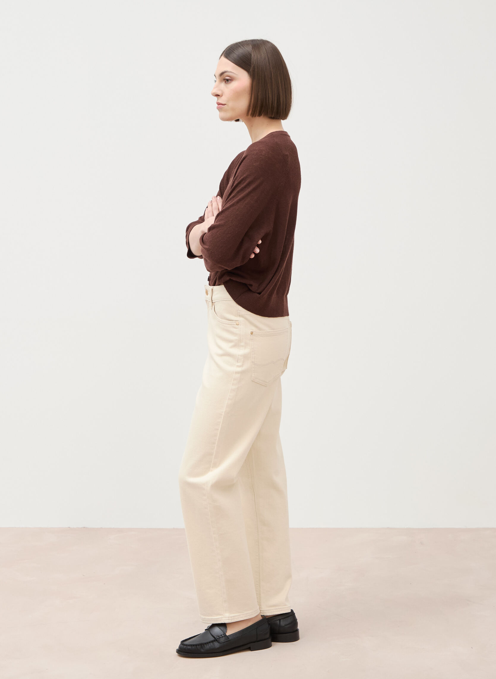 Jeans droit LONDON#ANKLE femme blanc Bonobo Jeans droit LONDON#ANKLE femme blanc Blanc