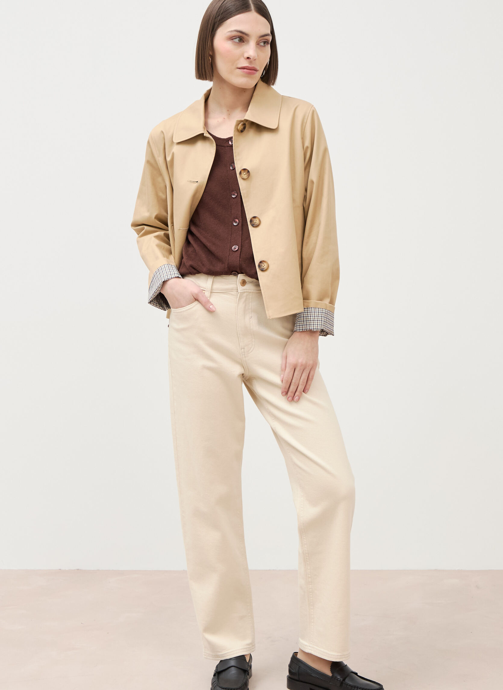 Jeans droit LONDON#ANKLE femme blanc Bonobo Jeans droit LONDON#ANKLE femme blanc Blanc