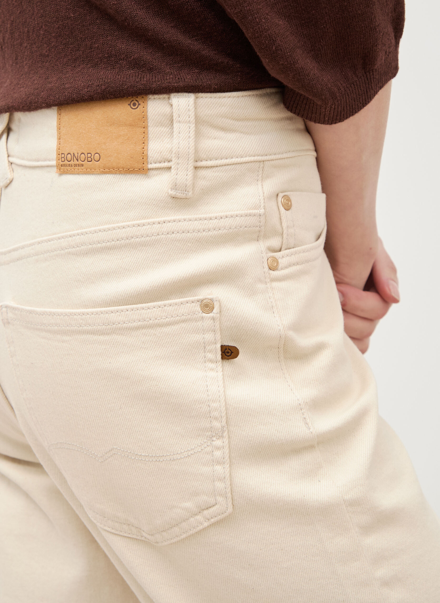 Jeans droit LONDON#ANKLE femme blanc Bonobo Jeans droit LONDON#ANKLE femme blanc Blanc