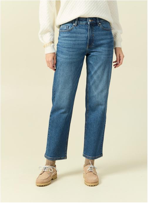 Bonobo Jeans droit LONDON#ANKLE femme bleu