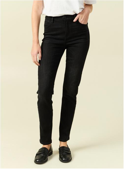 Bonobo Jeans droit SEOUL#CLEM1 femme noir