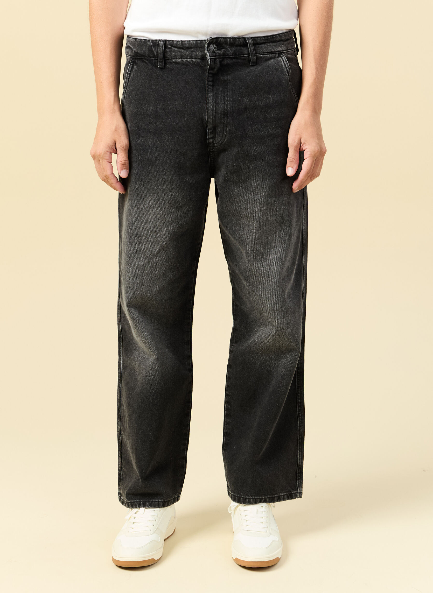 Jeans droit BAGGY-WINT homme noir Bonobo Jeans droit BAGGY-WINT homme noir Noir