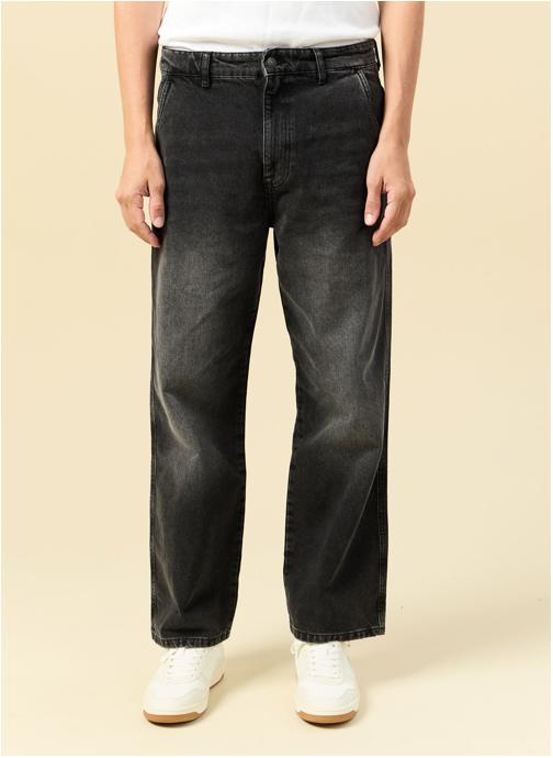 Bonobo Jeans droit BAGGY-WINT homme noir