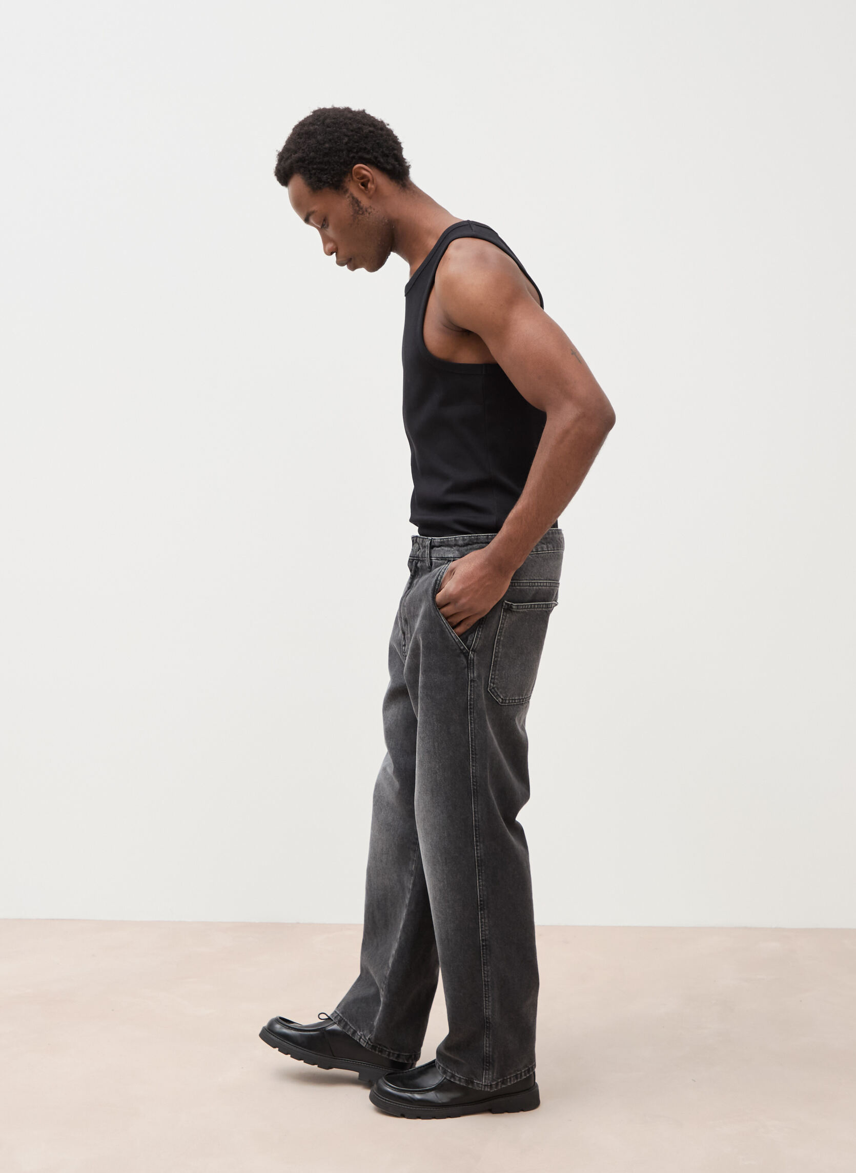 Jeans droit BAGGY-WINT homme noir Bonobo Jeans droit BAGGY-WINT homme noir Noir