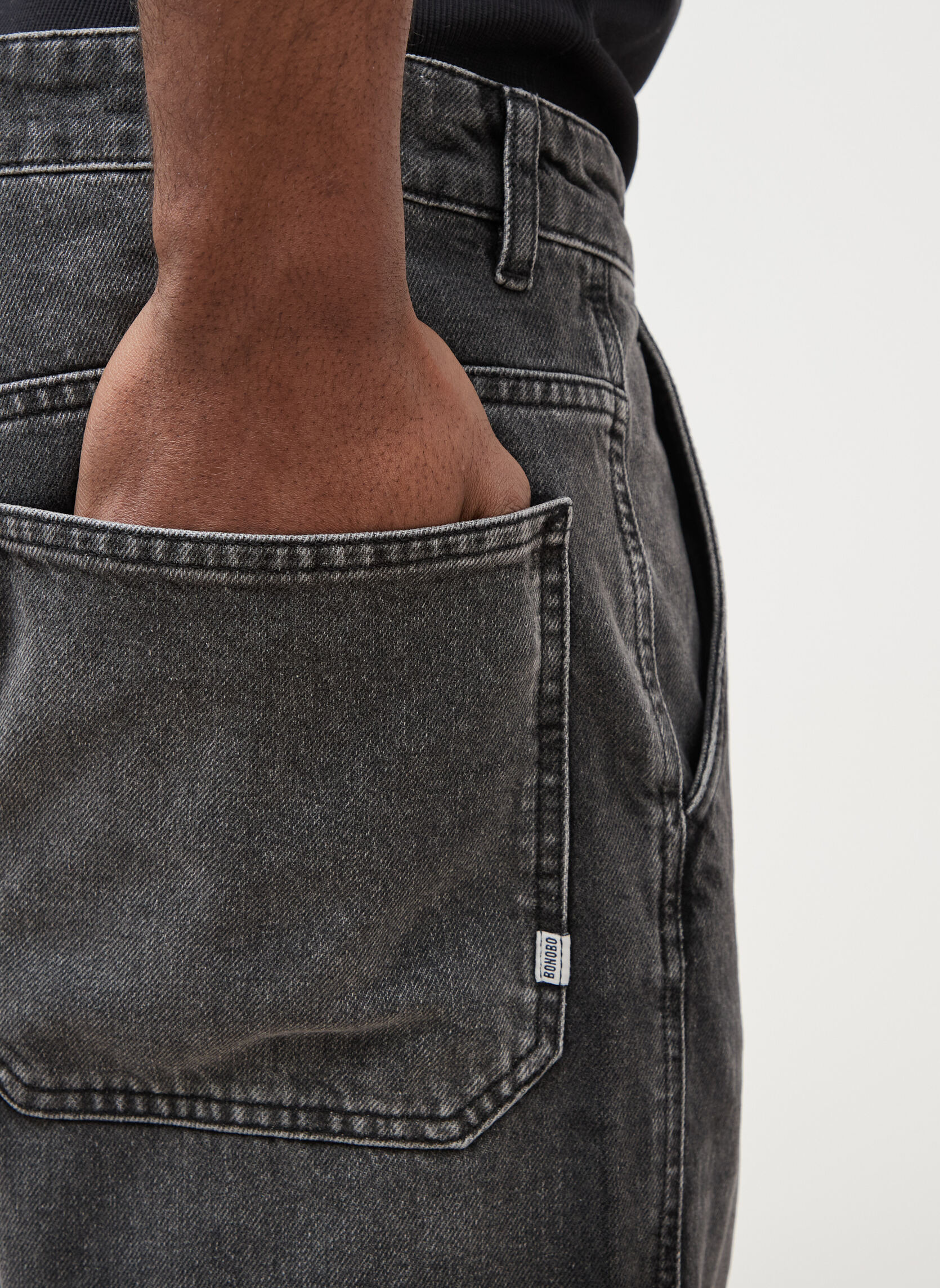Jeans droit BAGGY-WINT homme noir Bonobo Jeans droit BAGGY-WINT homme noir Noir