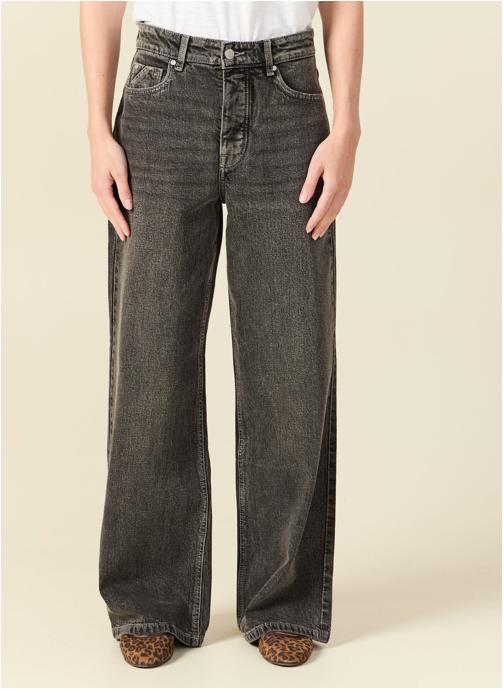Bonobo Jeans droit LISBOA#WIDE femme gris