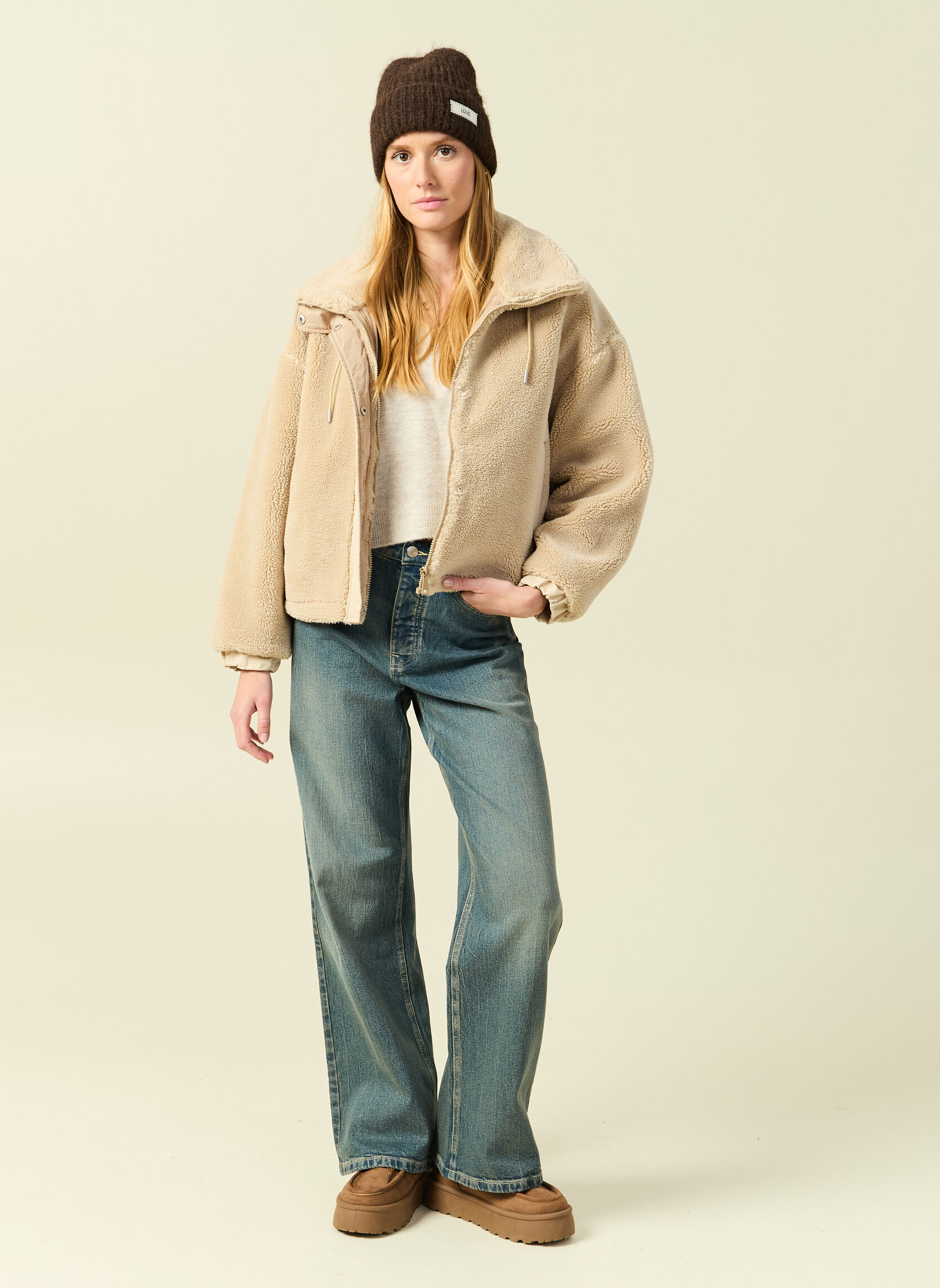 Jeans droit LISBOA#WIDE femme bleu Bonobo Jeans droit LISBOA#WIDE femme bleu Bleu délavé