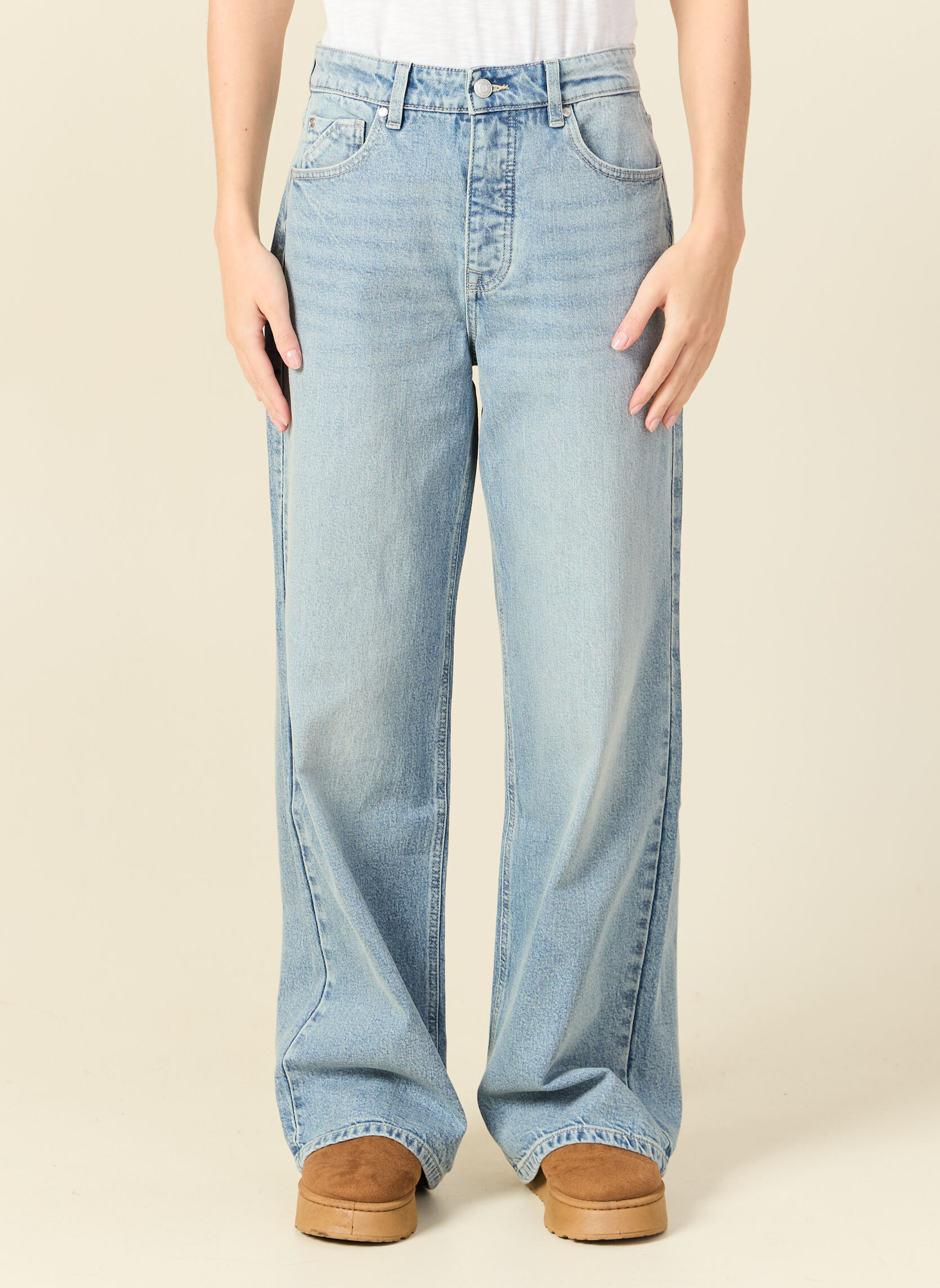 Jeans droit LISBOA#WIDE femme bleu Bonobo Jeans droit LISBOA#WIDE femme bleu Bleu ciel