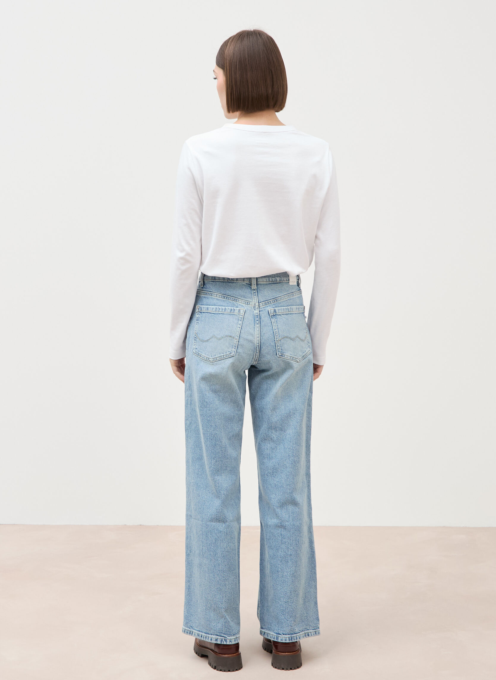 Jeans droit LISBOA#WIDE femme bleu Bonobo Jeans droit LISBOA#WIDE femme bleu Bleu ciel