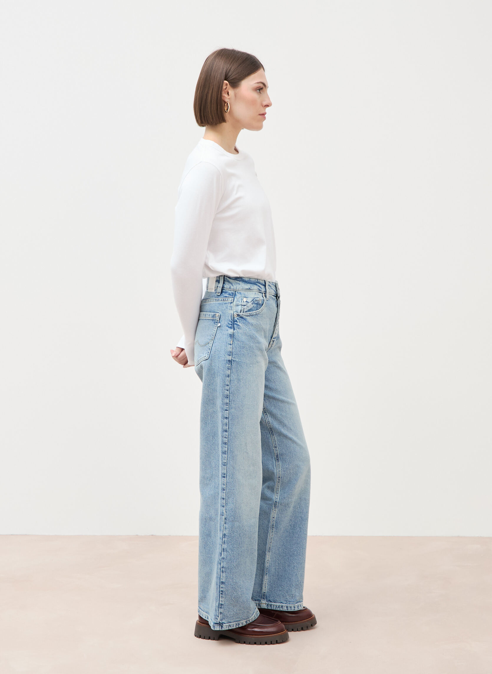 Jeans droit LISBOA#WIDE femme bleu Bonobo Jeans droit LISBOA#WIDE femme bleu Bleu ciel