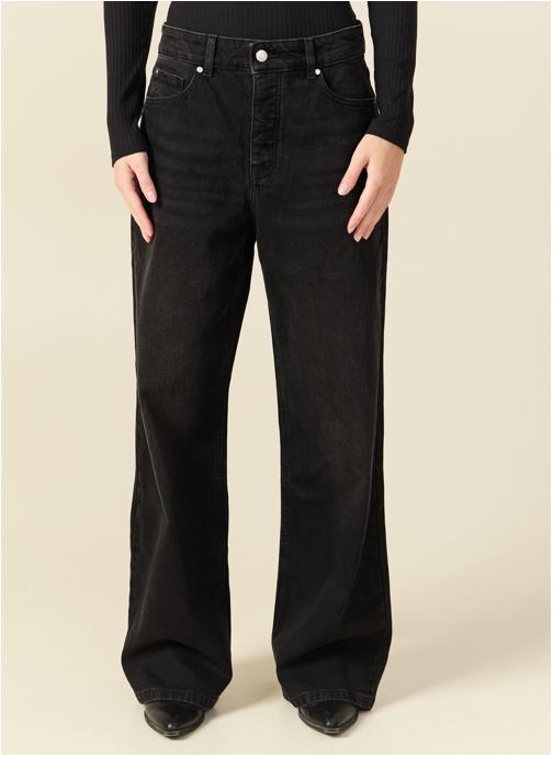 Bonobo Jeans droit LISBOA#WIDE femme noir