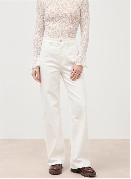 Bonobo Jeans droit LISBOA#WIDE femme blanc