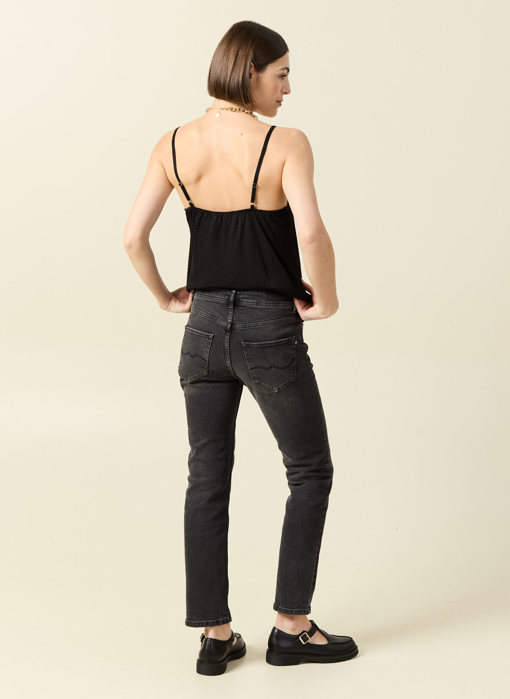 Jeans droit SOFIA-INDIE femme noir Bonobo Jeans droit SOFIA-INDIE femme noir Noir