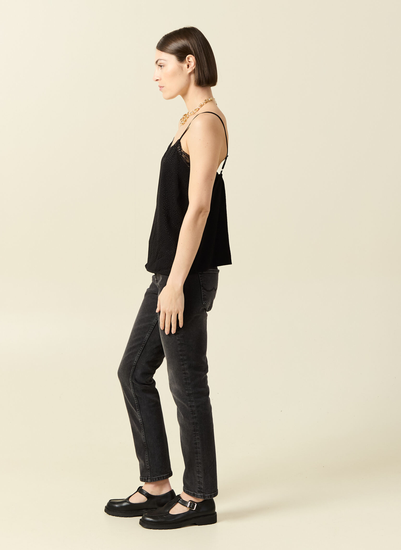Jeans droit SOFIA-INDIE femme noir Bonobo Jeans droit SOFIA-INDIE femme noir Noir