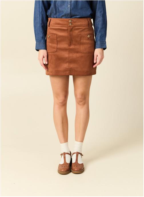 Bonobo Jupes mi-longues BOSUEDJUMF femme marron