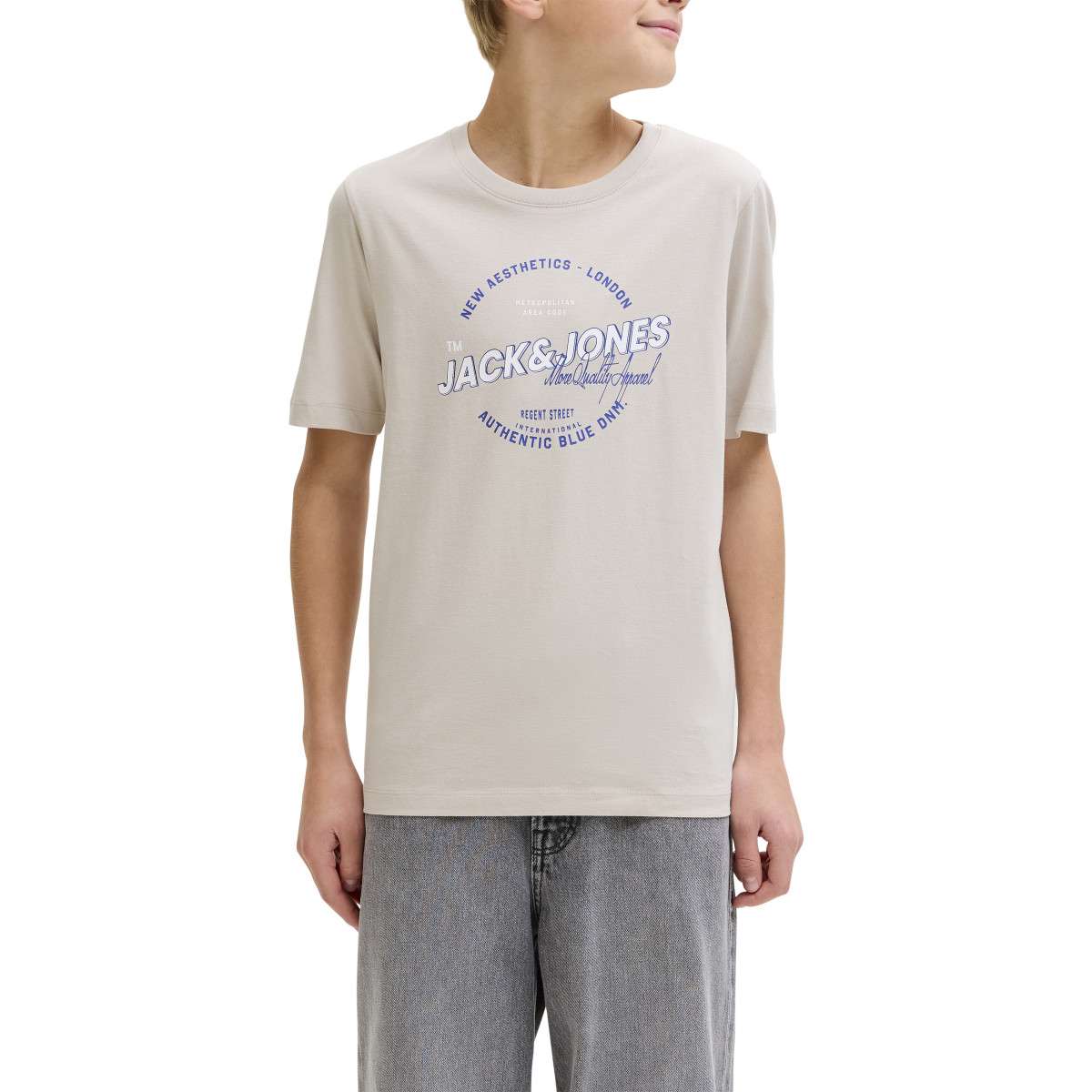 Tee-shirts T-shirt coton biologique - 12289236 garçon blanc Jack & Jones Tee-shirts T-shirt coton biologique - 12289236 garçon blanc Blanc