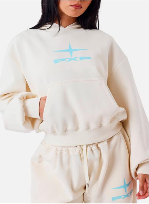 Project X Sweats à capuche Sweat col à capuche cropped - F262049 femme blanc