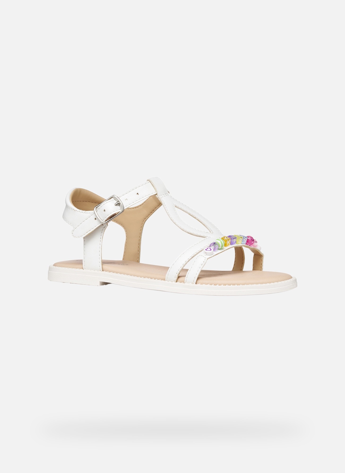 Sandales SANDAL KARLY GIRL fille blanc Geox Sandales SANDAL KARLY GIRL fille blanc Blanc