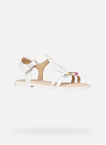 Sandales SANDAL KARLY GIRL fille blanc Geox Sandales SANDAL KARLY GIRL fille blanc Blanc