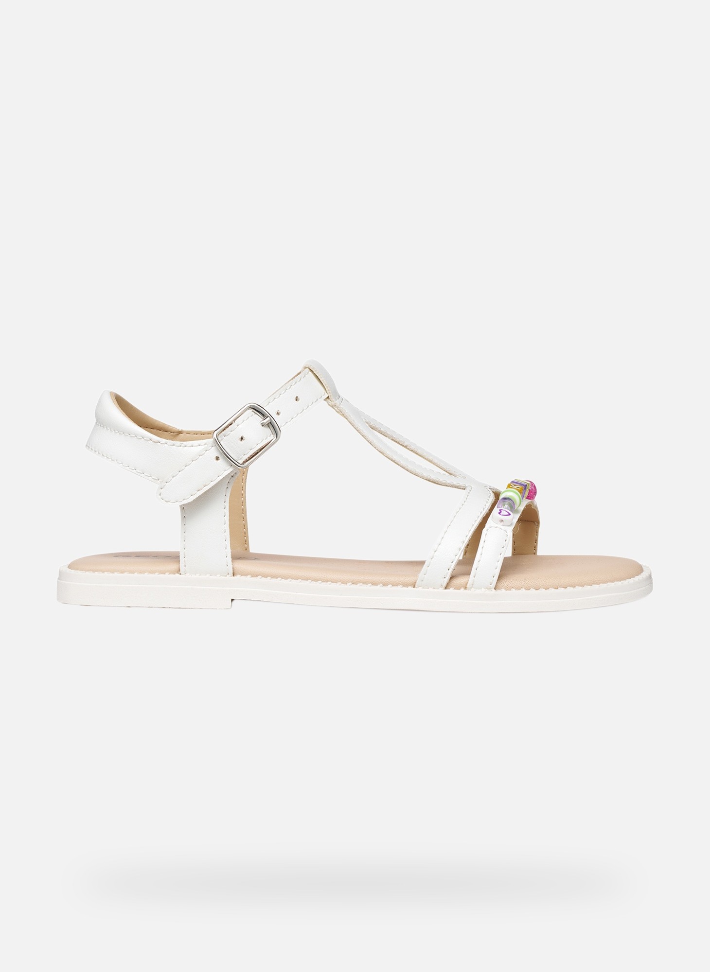 Sandales SANDAL KARLY GIRL fille blanc Geox Sandales SANDAL KARLY GIRL fille blanc Blanc