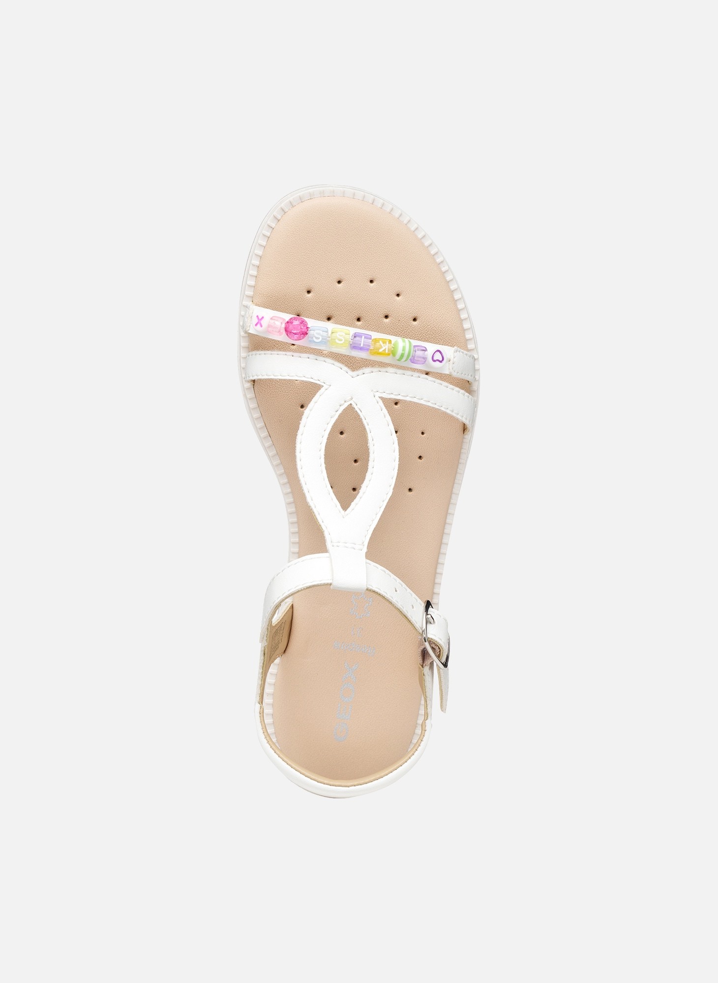 Sandales SANDAL KARLY GIRL fille blanc Geox Sandales SANDAL KARLY GIRL fille blanc Blanc