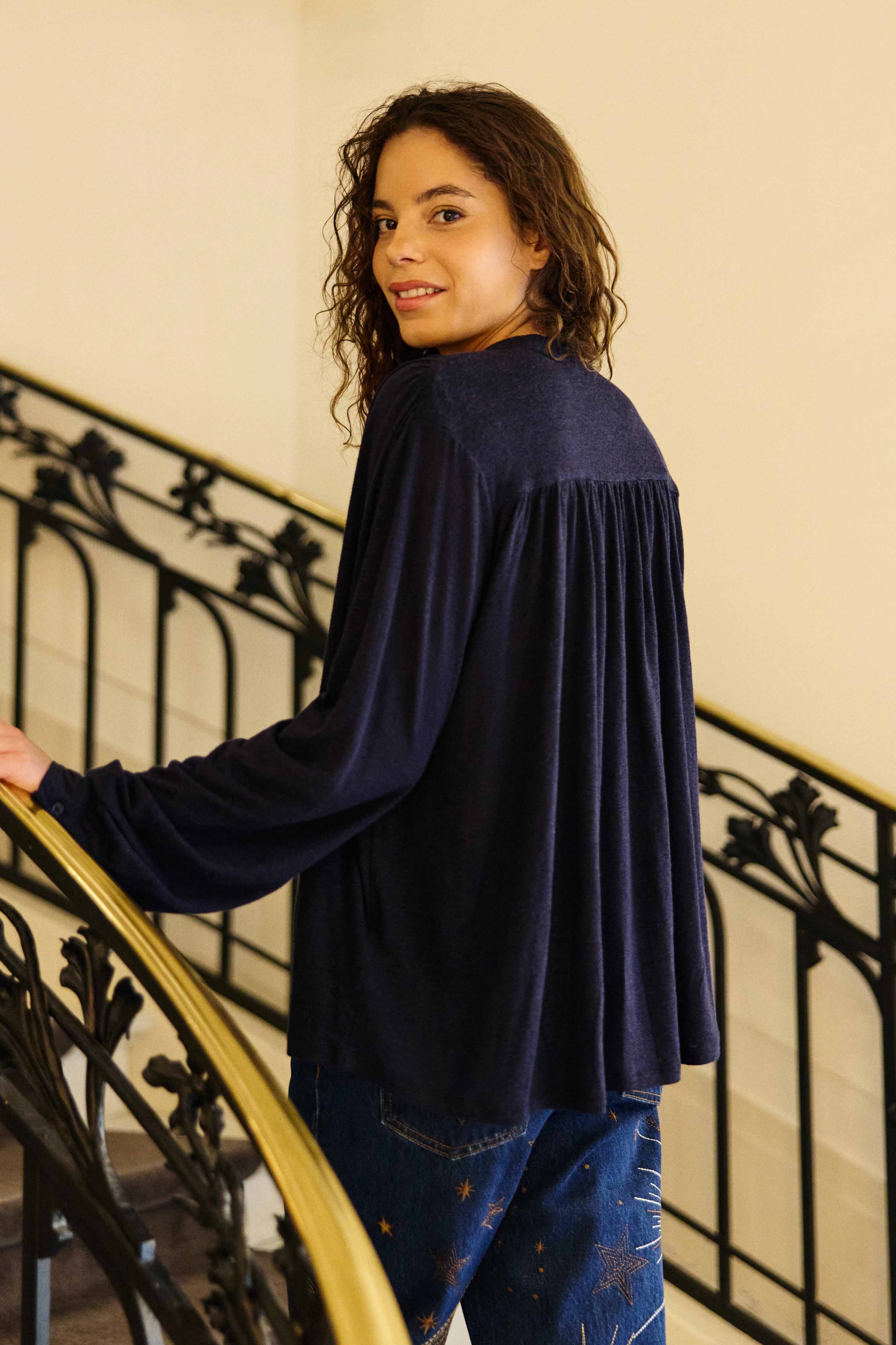 Blouses Blouse - BRADLEY - 25-marine femme bleu La Petite Etoile Blouses Blouse - BRADLEY - 25-marine femme bleu Bleu marine