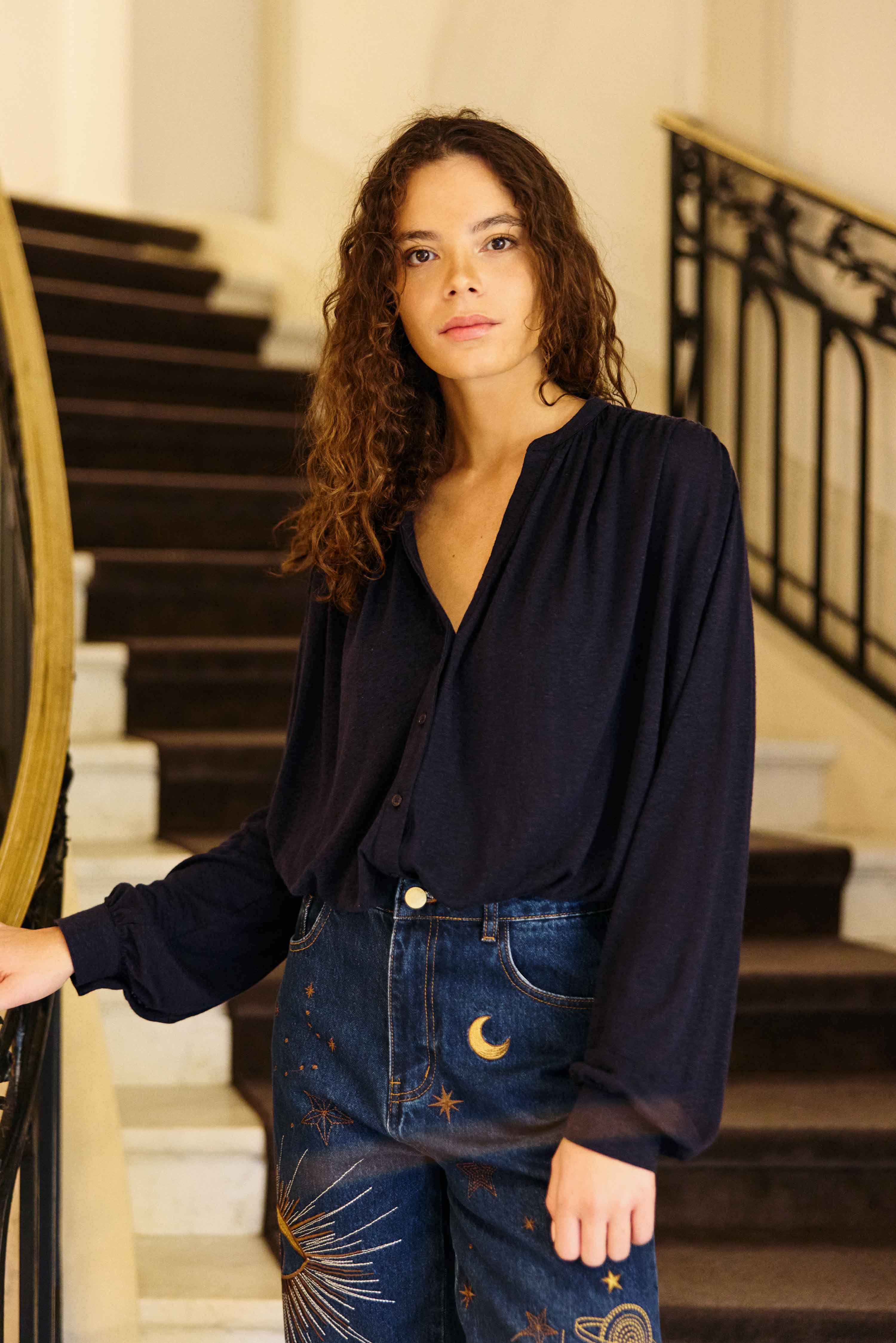 Blouses Blouse - BRADLEY - 25-marine femme bleu La Petite Etoile Blouses Blouse - BRADLEY - 25-marine femme bleu Bleu marine