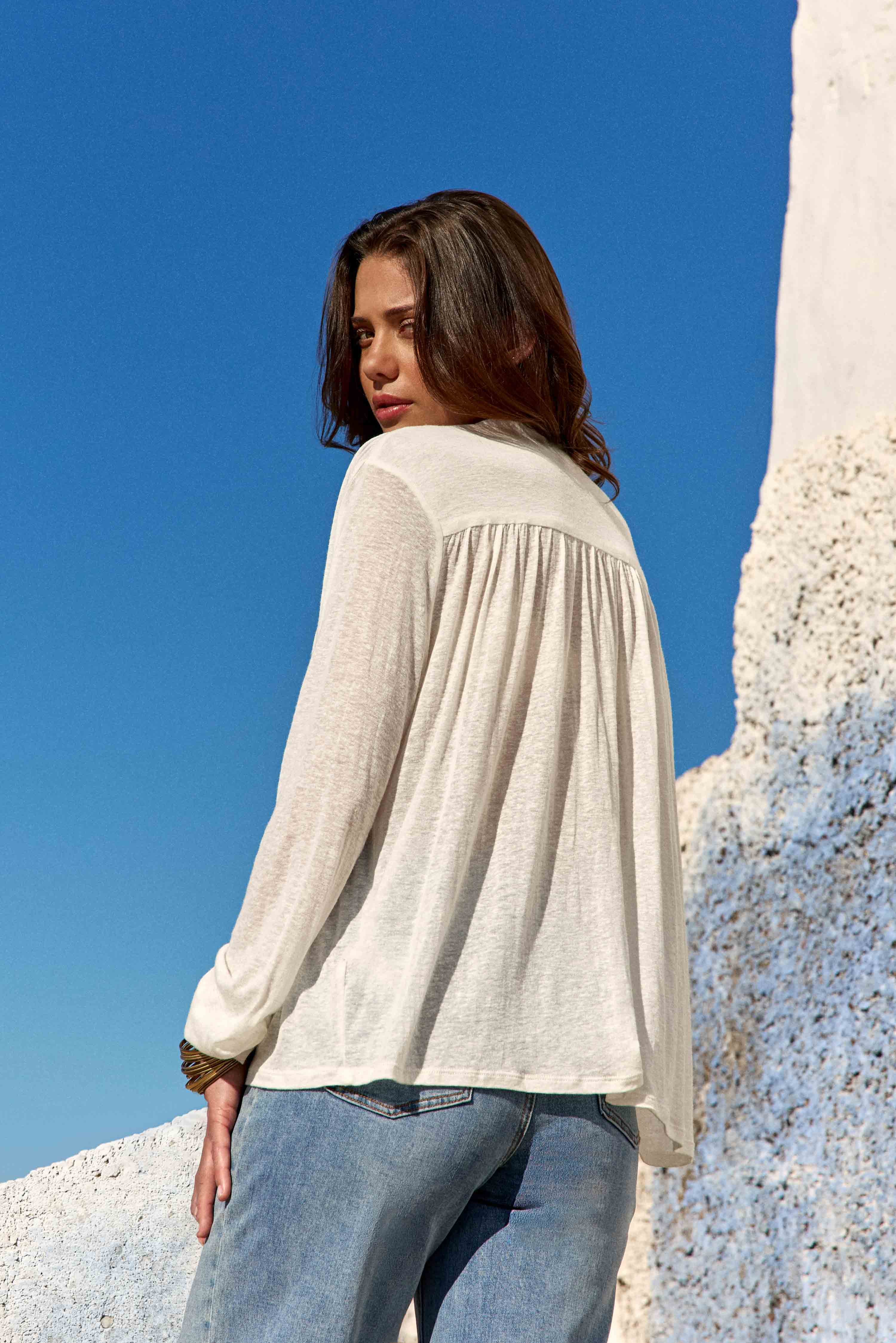 Blouses Blouse - BRADLEY - 25-marine femme beige La Petite Etoile Blouses Blouse - BRADLEY - 25-marine femme beige Ecru