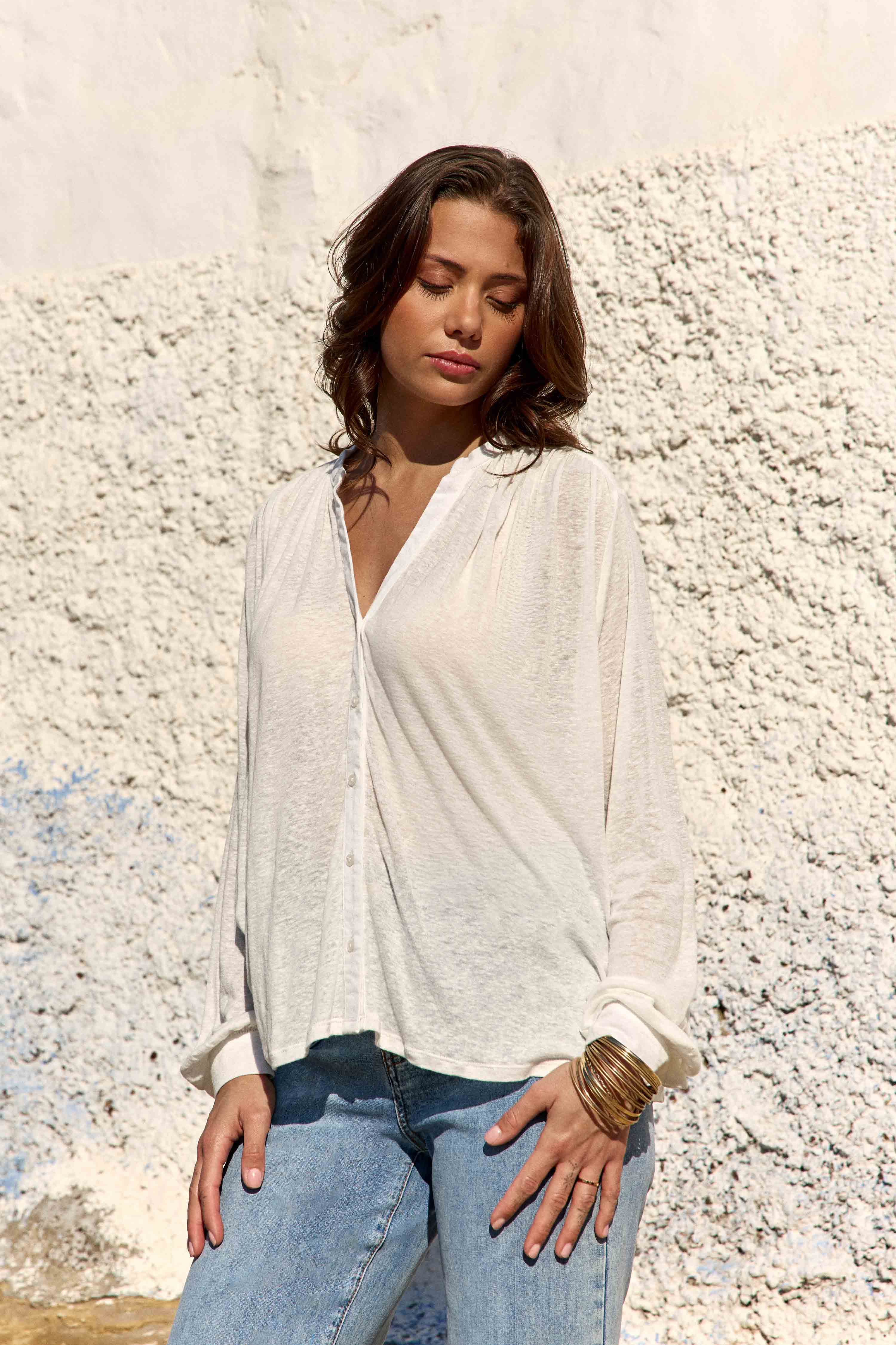 Blouses Blouse - BRADLEY - 25-marine femme beige La Petite Etoile Blouses Blouse - BRADLEY - 25-marine femme beige Ecru