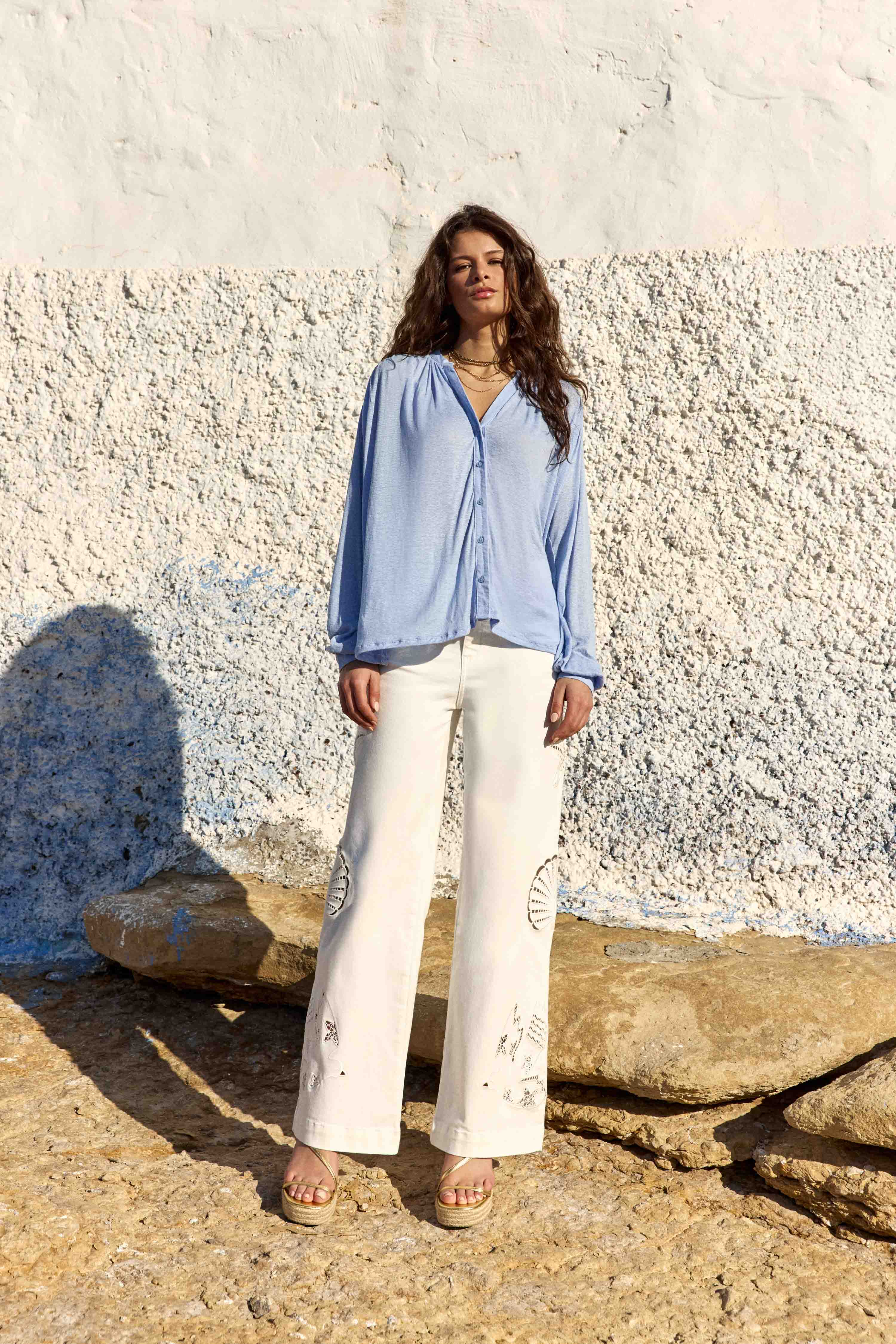 Blouses Blouse - BRADLEY - 25-marine femme bleu La Petite Etoile Blouses Blouse - BRADLEY - 25-marine femme bleu Bleu ciel