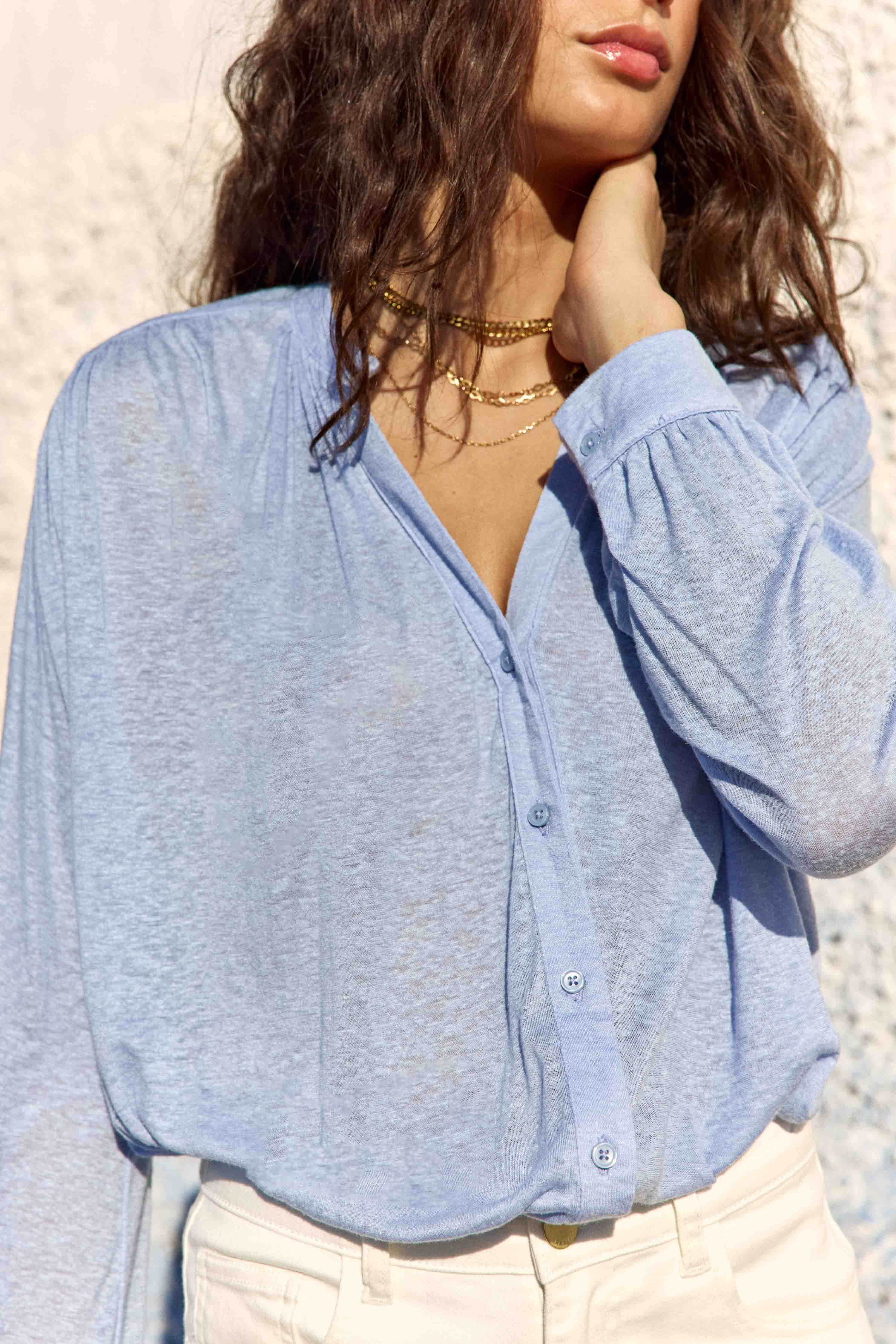 Blouses Blouse - BRADLEY - 25-marine femme bleu La Petite Etoile Blouses Blouse - BRADLEY - 25-marine femme bleu Bleu ciel