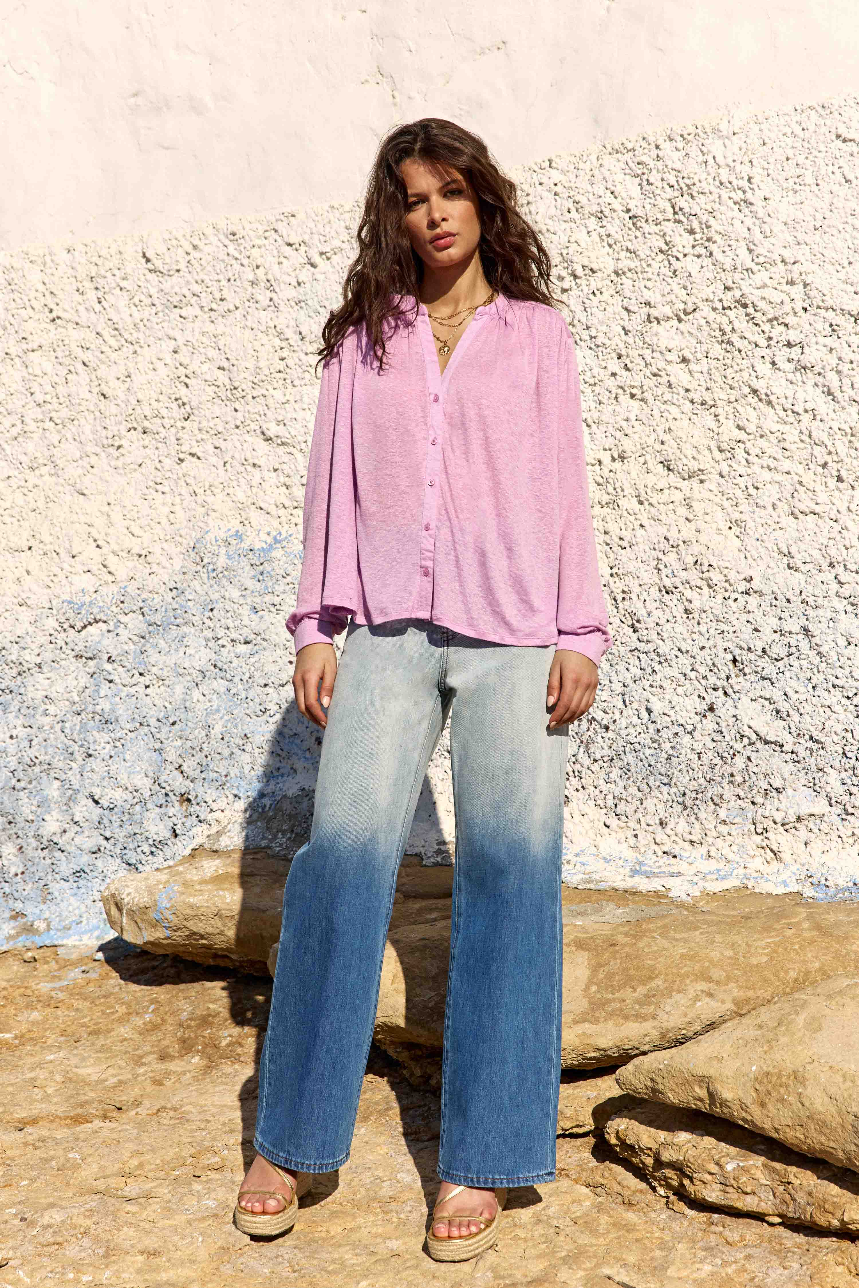 Blouses Blouse - BRADLEY - 25-marine femme rose La Petite Etoile Blouses Blouse - BRADLEY - 25-marine femme rose Vieux rose
