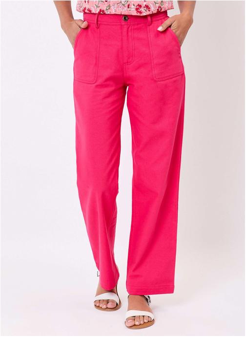 La Fiancée Pantalons droit Pantalon droit coton bio épais LINE femme rose