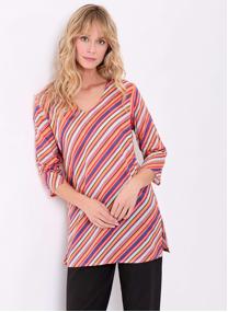 Blouses Tunique imprimée en coton bio LAURIE femme orange La Fiancée Blouses Tunique imprimée en coton bio LAURIE femme orange Orange