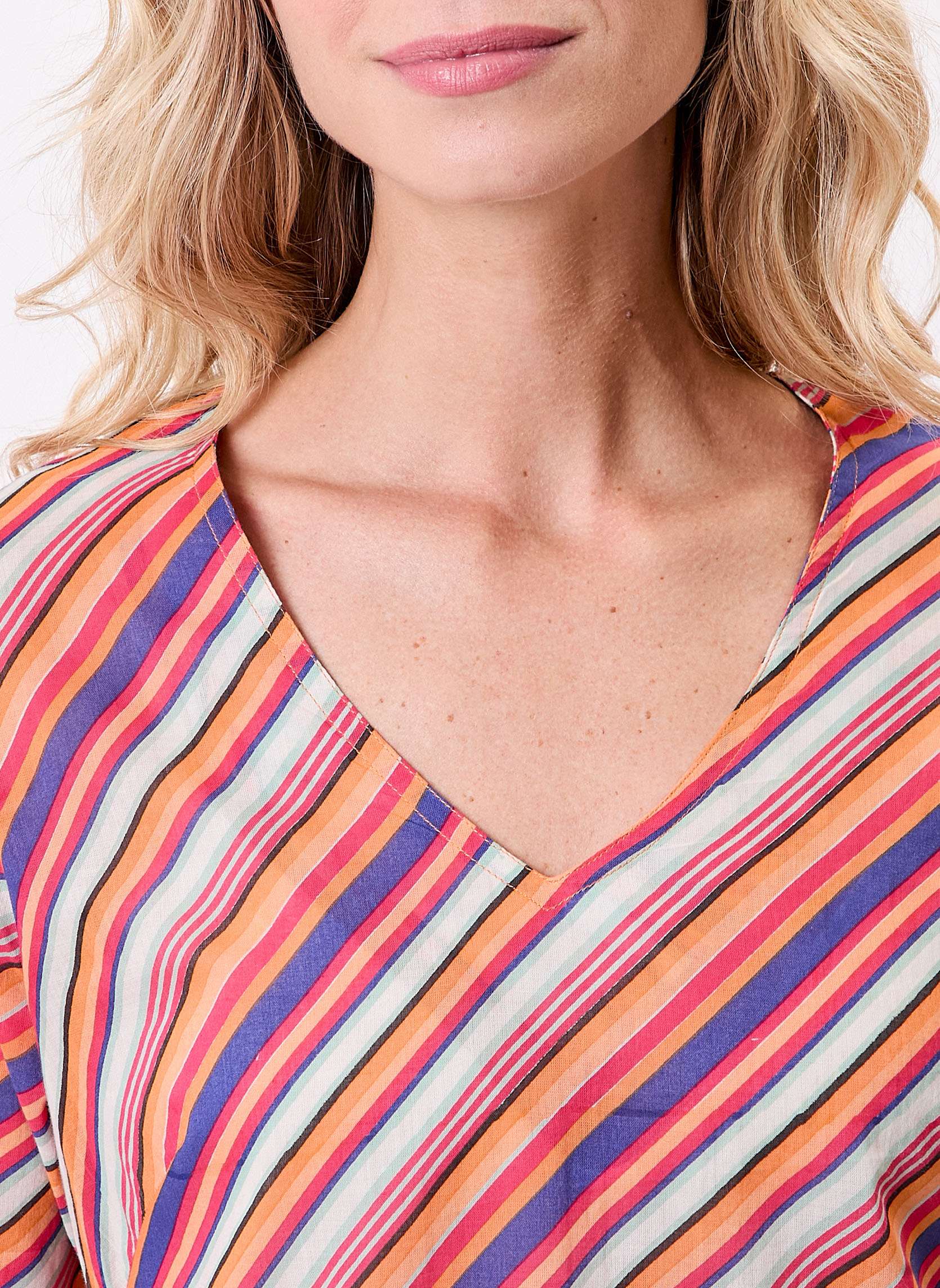 Blouses Tunique imprimée en coton bio LAURIE femme orange La Fiancée Blouses Tunique imprimée en coton bio LAURIE femme orange Orange