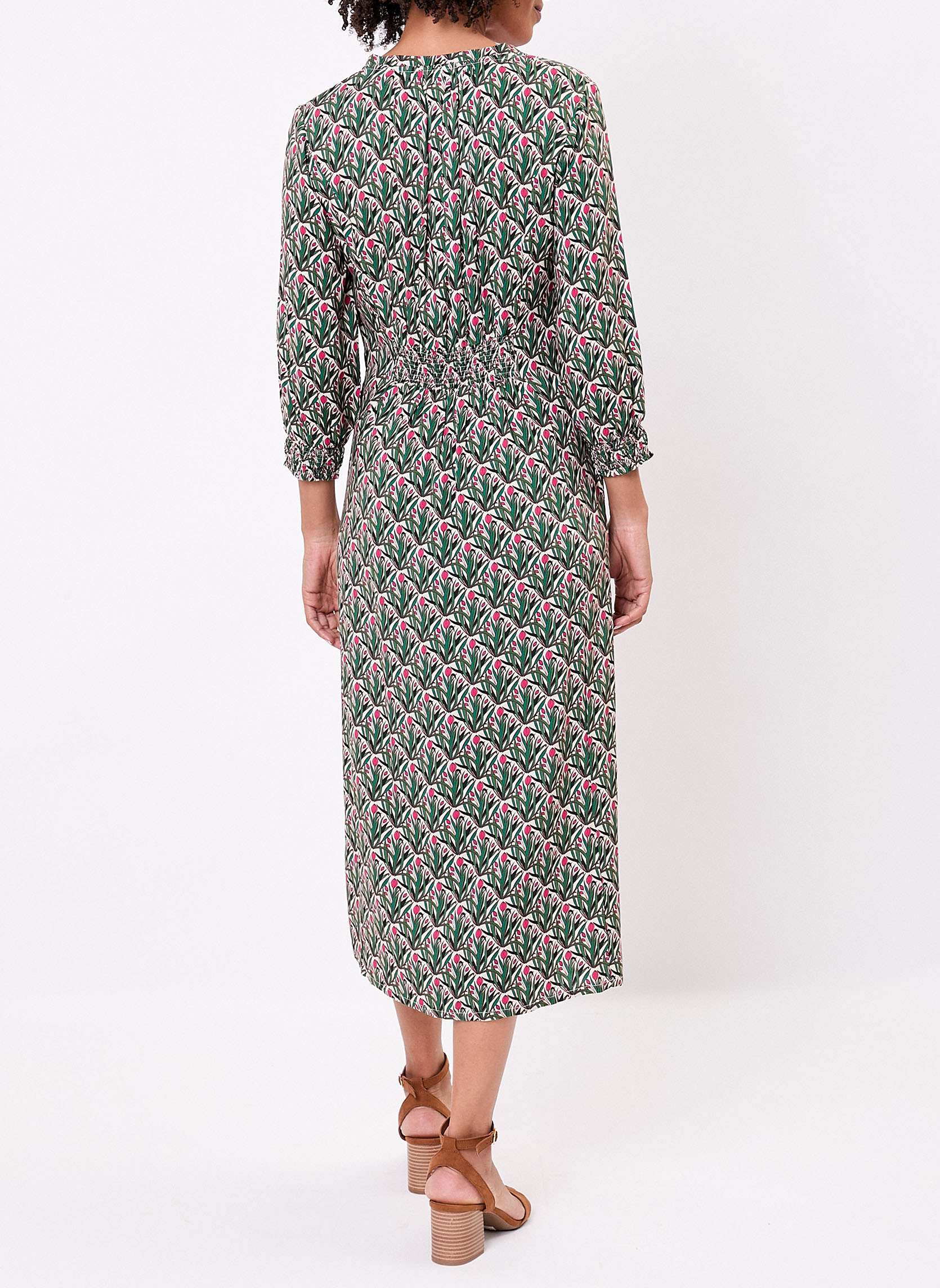 Robes Robe midi imprimée fluide YARA femme vert La Fiancée Robes Robe midi imprimée fluide YARA femme vert Vert foncé