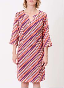 Robes Robe courte imprimée voile de coton bio CAMILA femme rose La Fiancée Robes Robe courte imprimée voile de coton bio CAMILA femme rose Rose