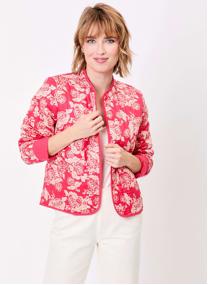 Vestes Veste matelassée réversible coton bio ANETE femme rose La Fiancée Vestes Veste matelassée réversible coton bio ANETE femme rose Rose foncé