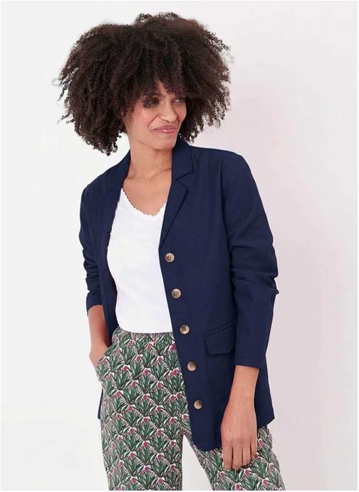 La Fiancée Vestes Veste saharienne unie coton bio LIRIA femme bleu
