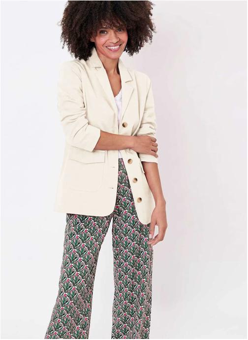 La Fiancée Vestes Veste saharienne unie coton bio LIRIA femme beige