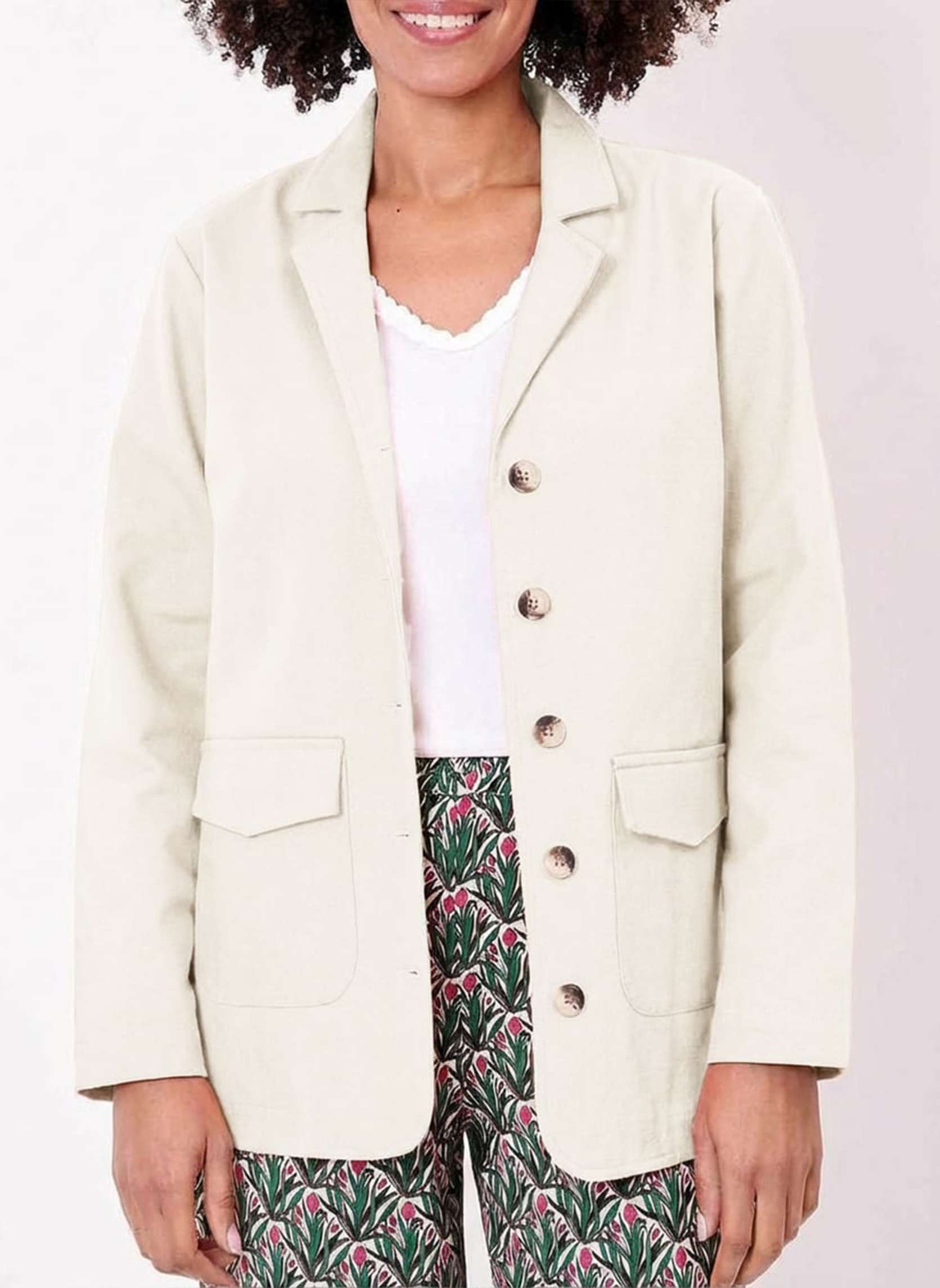 Vestes Veste saharienne unie coton bio LIRIA femme beige La Fiancée Vestes Veste saharienne unie coton bio LIRIA femme beige Ecru