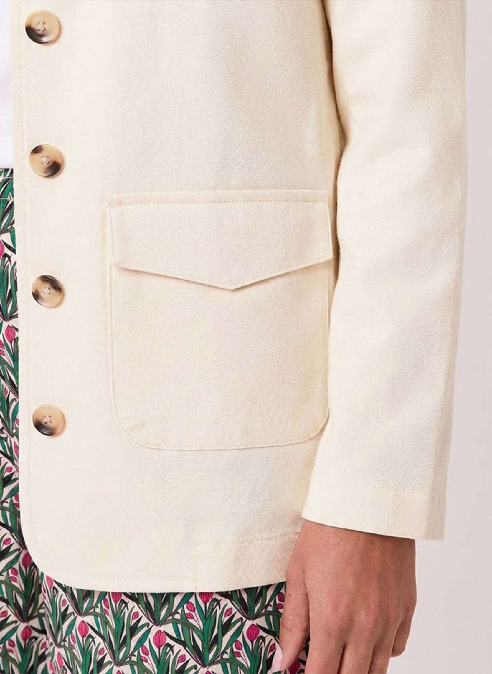 Vestes Veste saharienne unie coton bio LIRIA femme beige La Fiancée Vestes Veste saharienne unie coton bio LIRIA femme beige Ecru