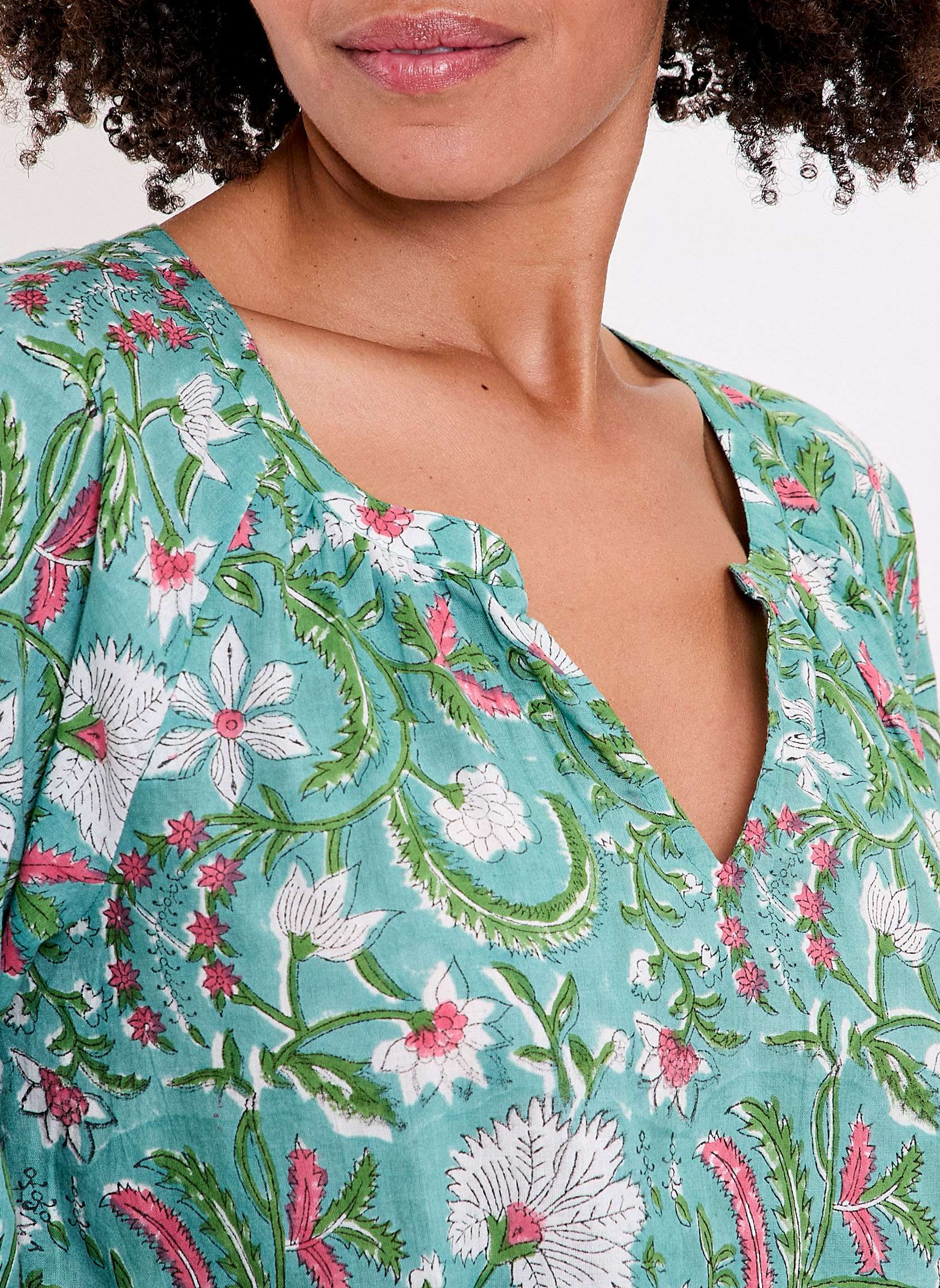 Blouses Blouse coton imprimée ample OCO femme vert La Fiancée Blouses Blouse coton imprimée ample OCO femme vert Vert clair