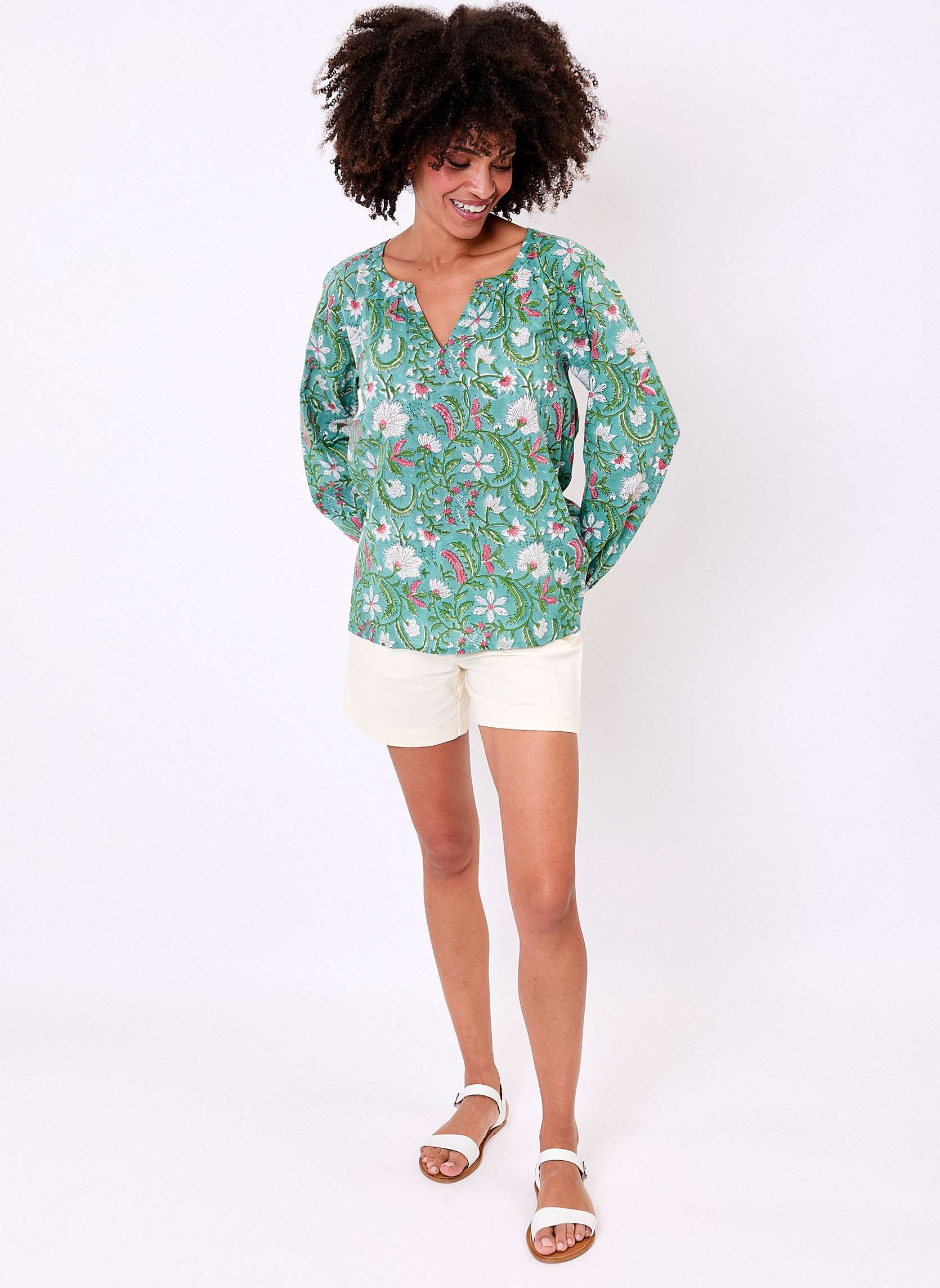Blouses Blouse coton imprimée ample OCO femme vert La Fiancée Blouses Blouse coton imprimée ample OCO femme vert Vert clair