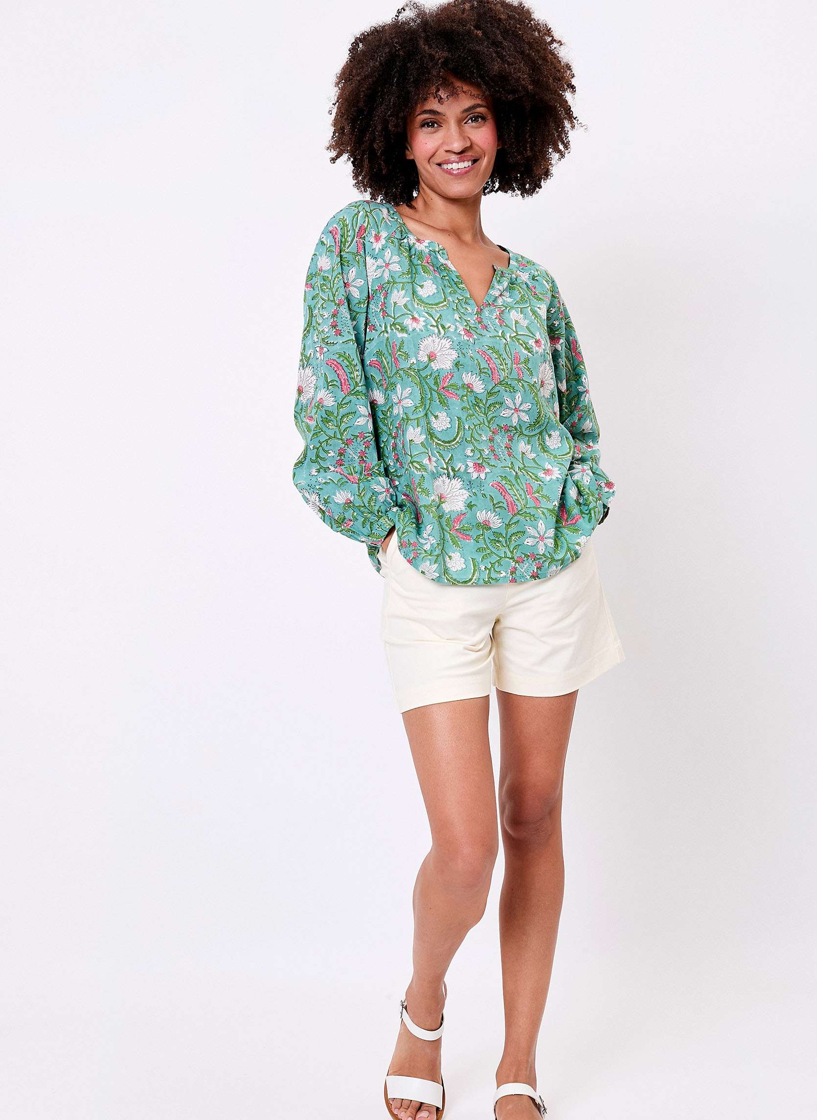 Blouses Blouse coton imprimée ample OCO femme vert La Fiancée Blouses Blouse coton imprimée ample OCO femme vert Vert clair