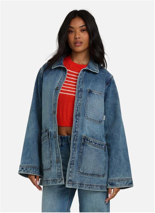 Billabong Blousons Veste workwear DENIM femme bleu