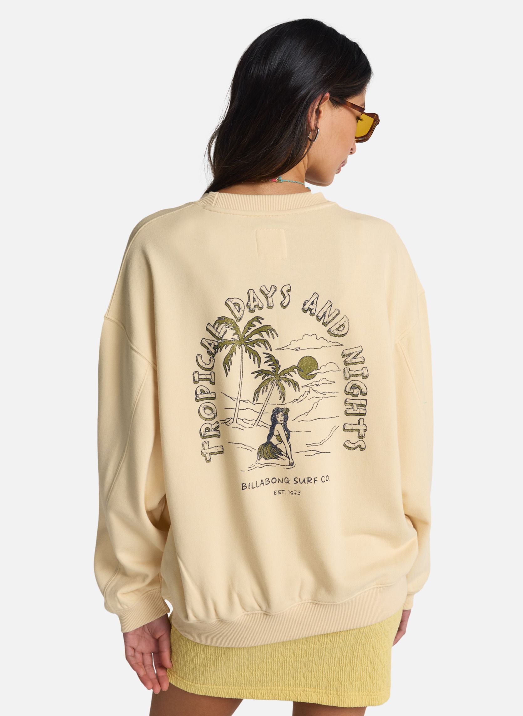 Sweats à capuche All The Days Kendall femme jaune Billabong Sweats à capuche All The Days Kendall femme jaune Jaune clair