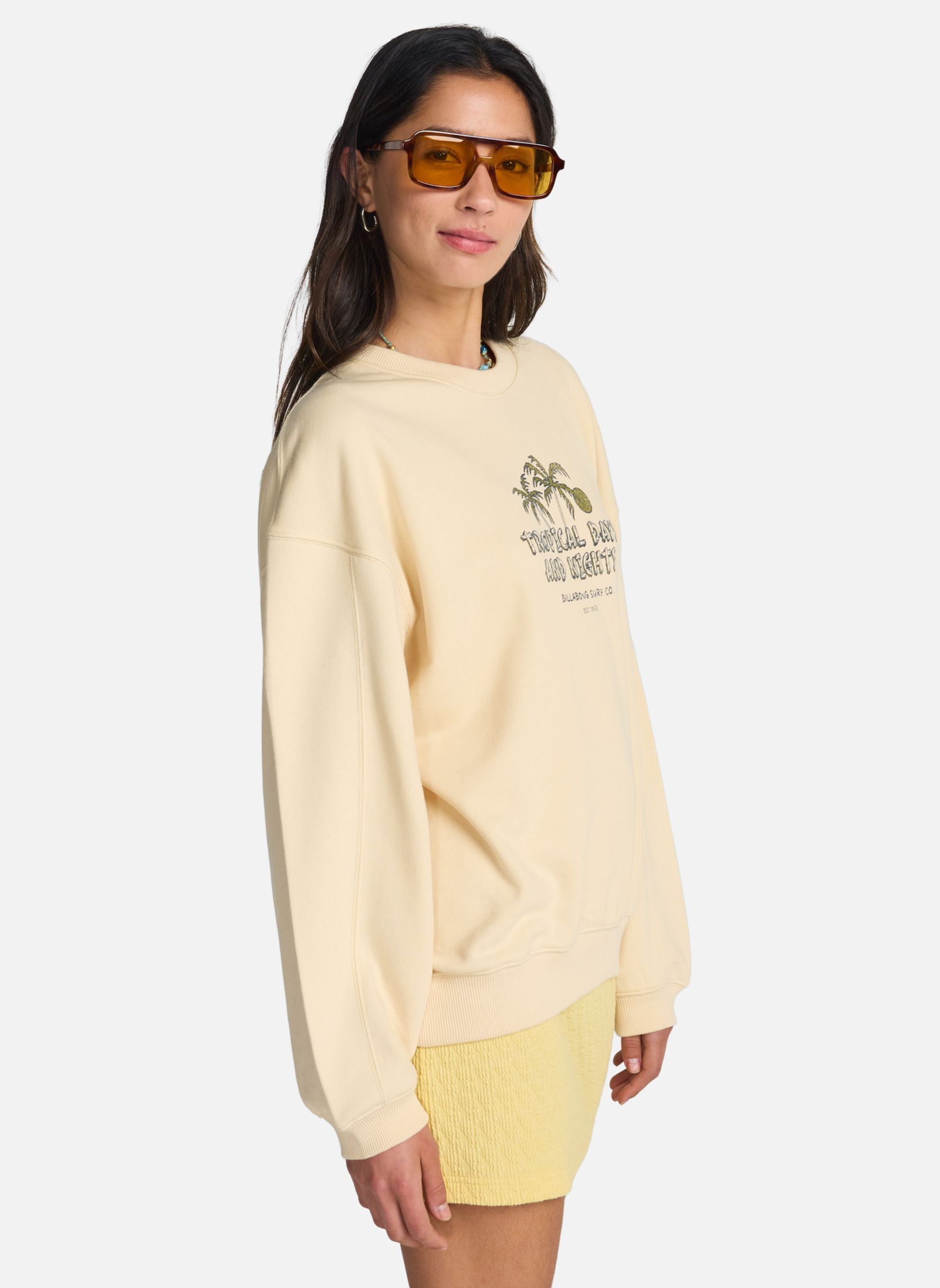 Sweats à capuche All The Days Kendall femme jaune Billabong Sweats à capuche All The Days Kendall femme jaune Jaune clair